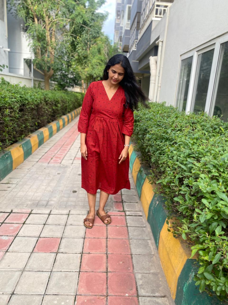Red polka dress