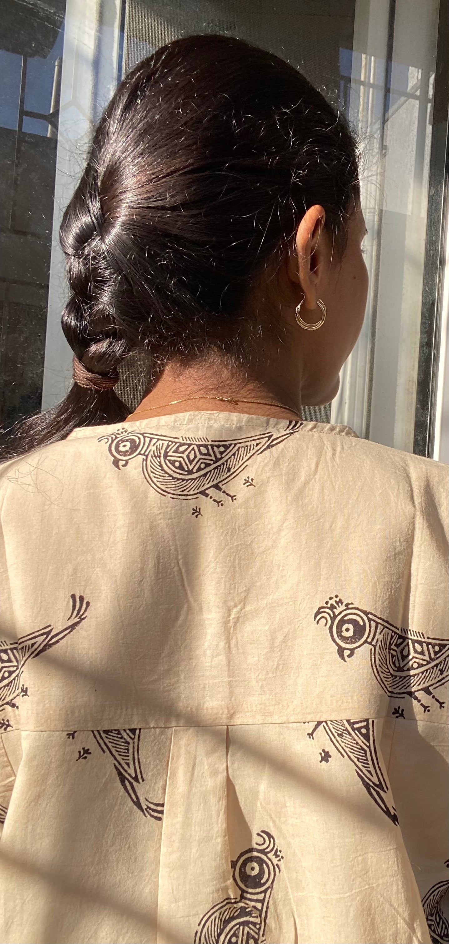 Parrot Bagru Kurta Set