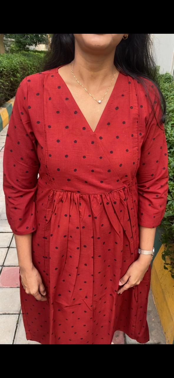 Red polka dress